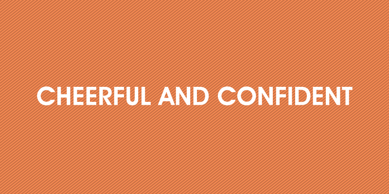 Orange: cheerful and confident