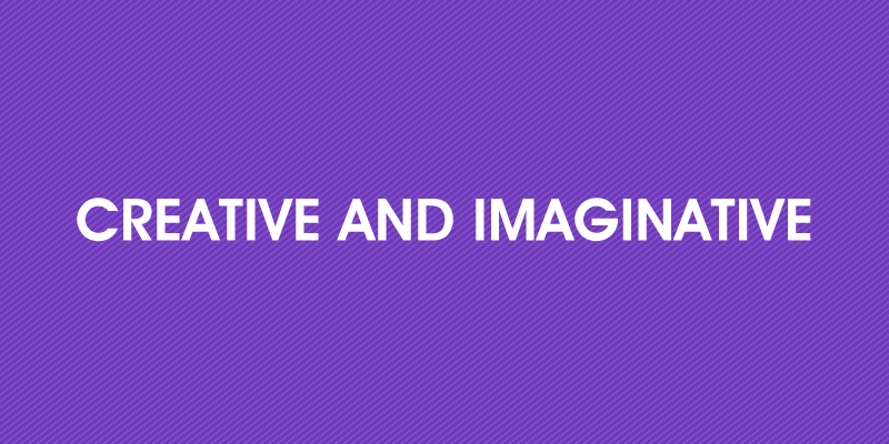 Purple: creative and imaginative
