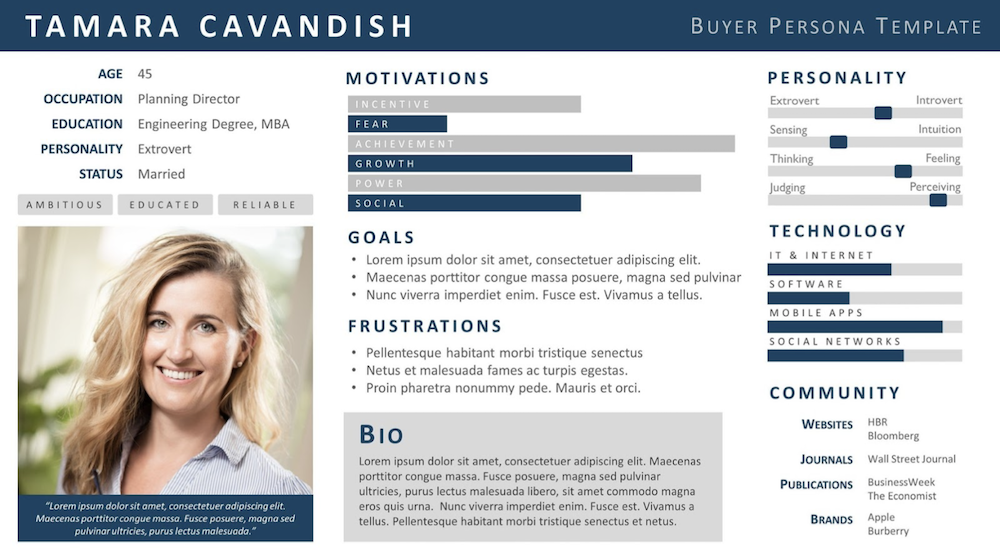 An example of a buyer persona