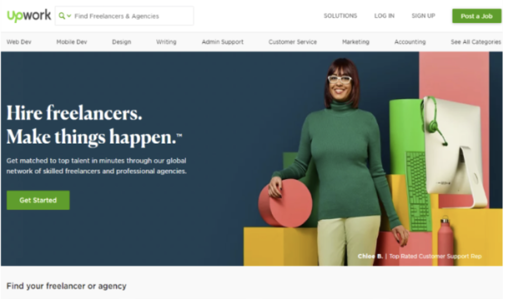 Upwork is one of the leading sites for hiring freelancers